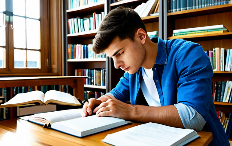 레저스포츠지도자 자격증 필기 공부법 - Studying**

"A focused student, fully clothed in casual attire, studying anatomy and physiology text...