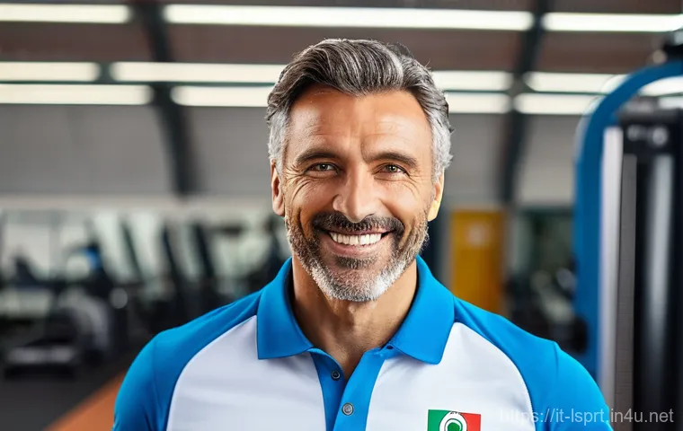 레저스포츠지도자 자격증 응시자 대상 설명회 리뷰 - **Prompt:** A highly professional and confident Italian sports instructor, in their late 30s to earl...