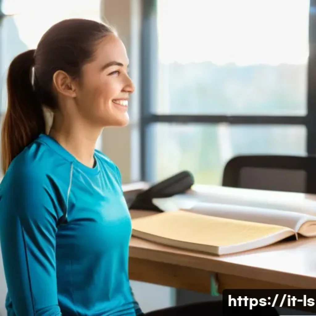 레저스포츠지도자 자격증 준비 중 동기부여 팁 - **Prompt 1: The Vision of a Future Instructor**
    "A determined young Italian woman sits at a wood...