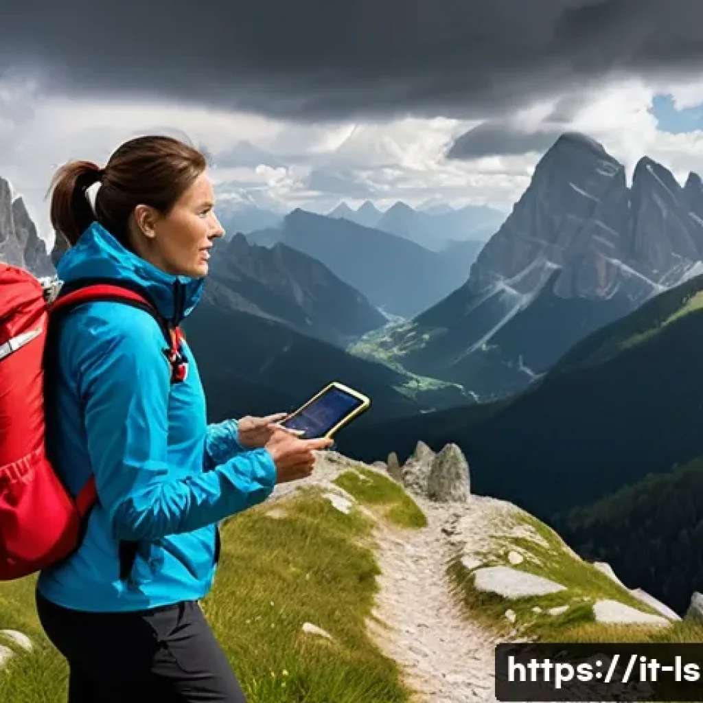 레저스포츠지도자 실무에서 발생한 위기 관리 사례 - **Prompt 1: Calm Leadership in Alpine Weather Shift**
"A group of diverse hikers, fully clothed ...