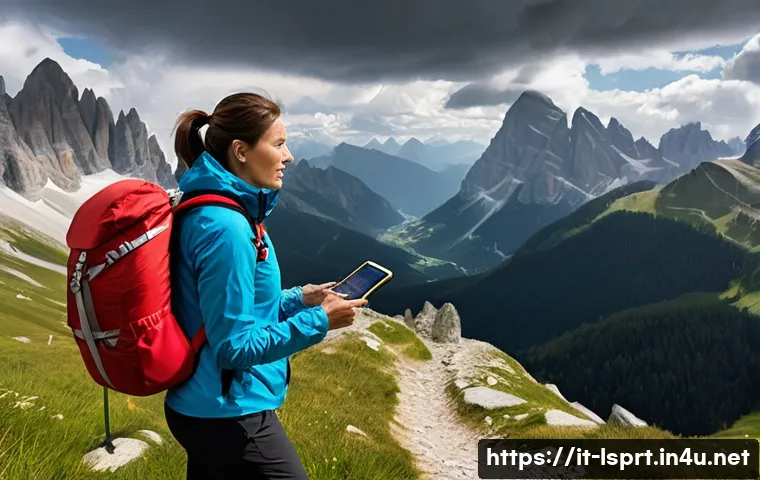 레저스포츠지도자 실무에서 발생한 위기 관리 사례 - **Prompt 1: Calm Leadership in Alpine Weather Shift**
    "A group of diverse hikers, fully clothed ...