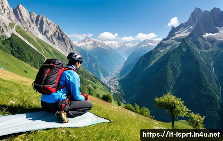 레저스포츠지도자 필수 법규 및 규정 정리 - A professional Italian sports instructor in an outdoor mountain environment, wearing certified safet...