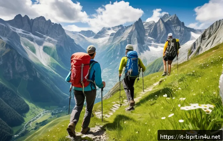 레저스포츠지도자로서 실무 능력 인증받는 법 - A professional outdoor sports instructor leading a mixed group of adults on a scenic mountain hiking...